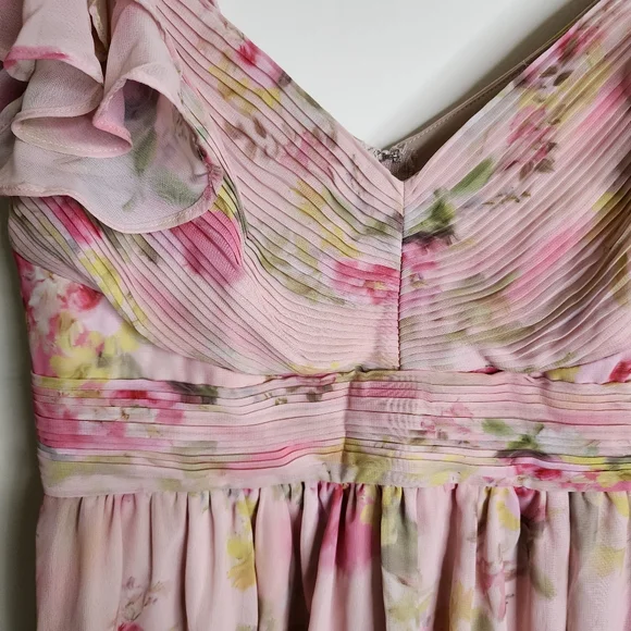 Birdy Grey Pink Floral Midi Dress - Picture 6 of 16